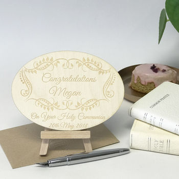 Personalised Holy Communion/Confirmation Engraved Wooden Keepsake, 2 of 10