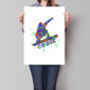 Personalised Snowboarder Print, thumbnail 1 of 4