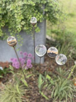 Cluster Of Five Glass Or Prism Balls For Garden, 11 of 12