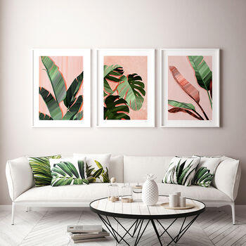 Tropical Leaf Prints Set Of Three, 3 of 12