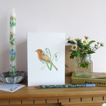 Robin And Snowdrops Christmas Card, 3 of 6