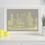 London Two Skyline Typography Print Personalised, thumbnail 5 of 8