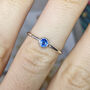 Blue Sapphire Bezel Ring, thumbnail 1 of 2