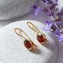 Labradorite Oval Gold Plated Silver Drop Earrings, thumbnail 6 of 8