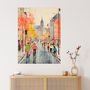 Old Amsterdam City Cyclist Watercolour Wall Art Print, thumbnail 1 of 6