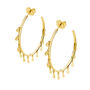 Multi Drop Hoops In Gold Plated, thumbnail 1 of 2