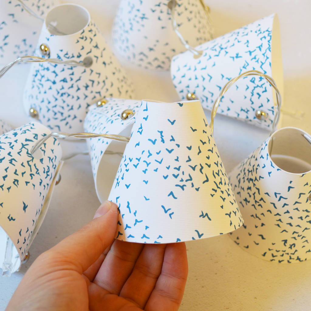 Starlings Teal Bird Fairy Lights By Lume