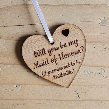 'Will You Be My Maid Of Honour' Decoration And Card, 2 of 2