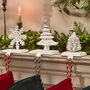 Traditional White Christmas Stocking Holder, thumbnail 1 of 5