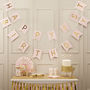 Pastel Pink And Gold 'Happy 1st Birthday' Bunting, thumbnail 1 of 3