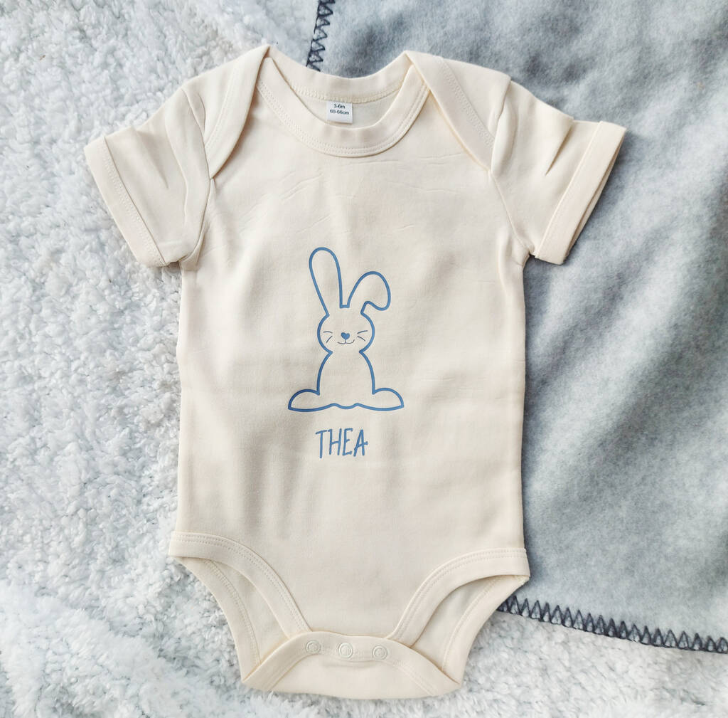 Personalised Easter Bunny Babygrow, 1 of 3