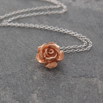 Rose Petal Sterling Silver Necklace, 11 of 11