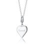 Engraved Medium Heart Necklace, Silver Or Gold Plated, thumbnail 1 of 10