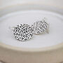 Sterling Silver Leopard Print Disc Earrings, thumbnail 3 of 5