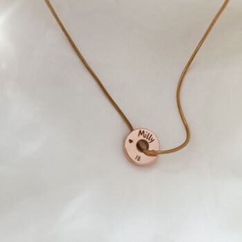 Gold Plated Dainty Memories Necklace, 2 of 6