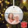Memorial Photo Ceramic Disc Hanging Decoration Bauble + Gift Box, thumbnail 1 of 6