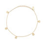 Delicate 14 K Gold Coin Anklet, thumbnail 4 of 12