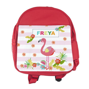Personalised Girl's Flamingo Rucksack, 9 of 10