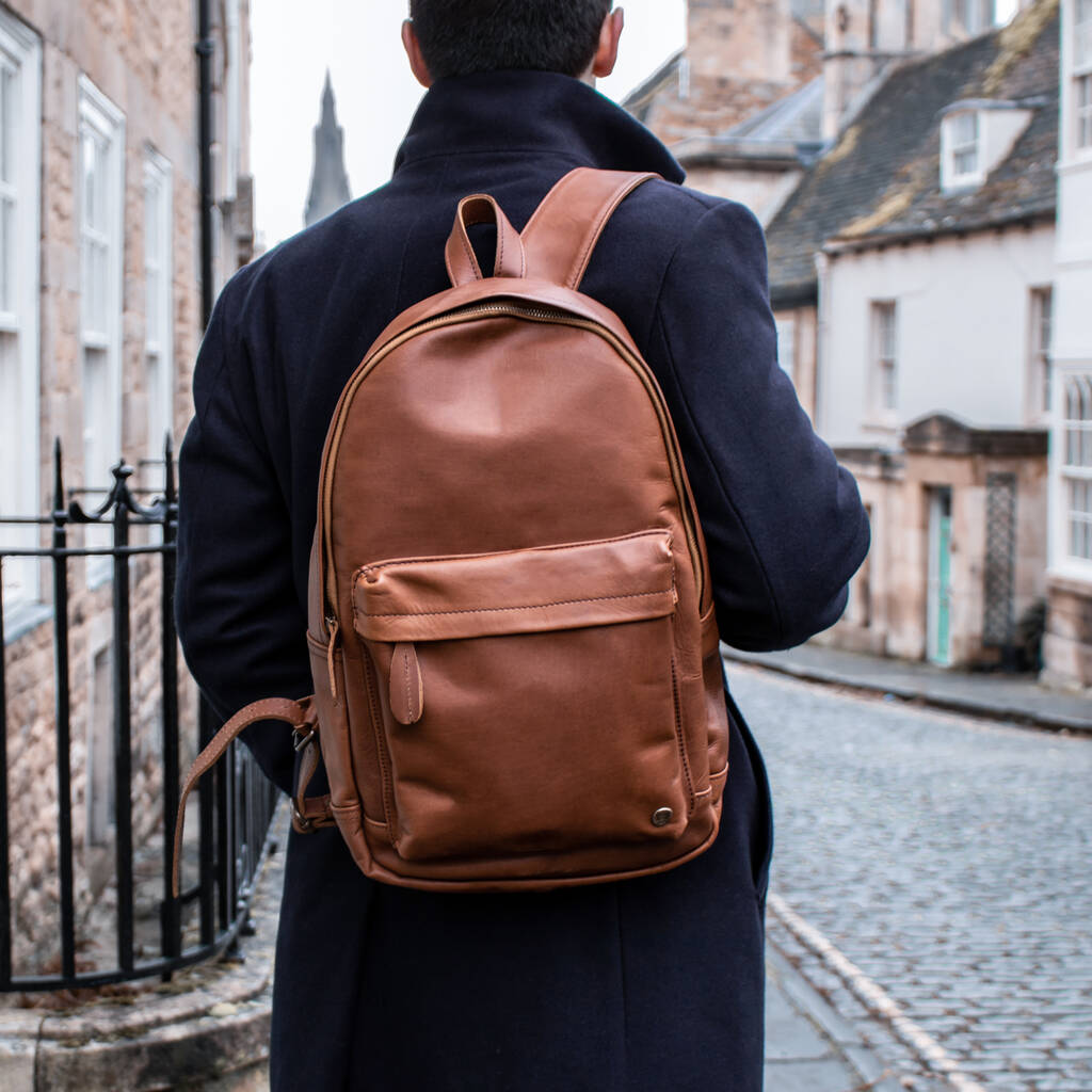 Personalised Leather Classic Backpack/Rucksack, 1 of 12