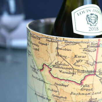 Personalised Map Leather Wine Cooler, 2 of 9