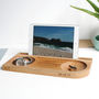 Watch, Tablet, Phone And Cufflinks Oak Stand, thumbnail 1 of 5