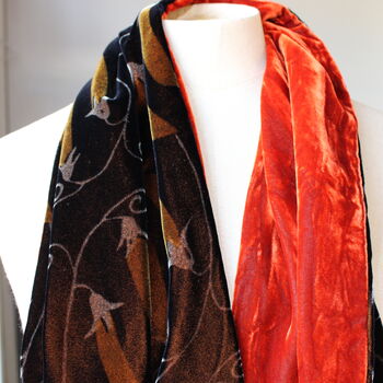 Pea Pods Velvet Scarf, 3 of 3