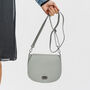 Dove Grey Personalised Leather Saddlebag, thumbnail 5 of 12