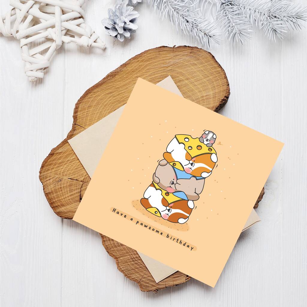 Puppy Dogs Card Cute Greetings Card By Toastedink