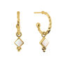 Divinity Princess Opal Hoops Silver/Gold Plated, thumbnail 4 of 6