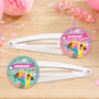 Personalised Gymnastic Fantastic Birthday Hair Clips, thumbnail 2 of 4