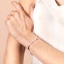 Cool Tone Semi Precious And Pearl Beaded Bracelet In Gold, thumbnail 3 of 4