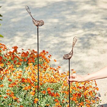 Recycled Metal Bird Garden Stake Decoration, 2 of 9