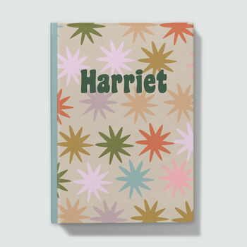 Personalised Retro Stars Hardback Journal, 2 of 5