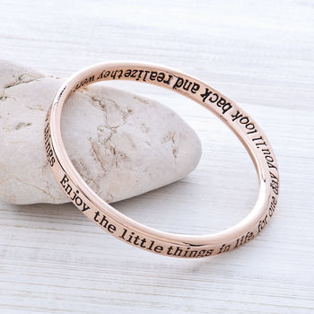 Silver Plated Encouragement Message Bangle, 2 of 5