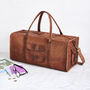 Leather Duffel Travel Bag, thumbnail 3 of 11