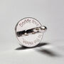 Personalised Hidden Message Cufflinks Silver Plated, thumbnail 2 of 5