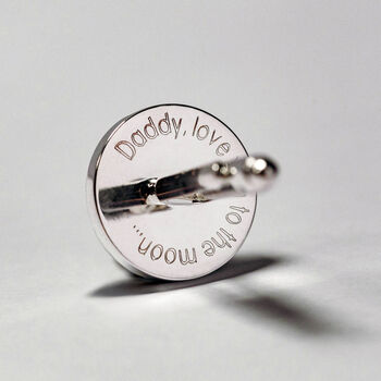 Personalised Hidden Message Cufflinks Silver Plated, 2 of 5