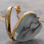 Round Double Sided Gold Plated Silver Locket Necklace, thumbnail 2 of 6