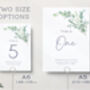 Wedding Table Numbers Green Leaf, thumbnail 3 of 4