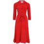 Polly Dress In Red Ditzy Dot Vintage 1940s Style, thumbnail 1 of 2