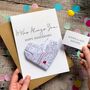 Personalised Map Anniversary Origami Heart Card For Husband, Wife Or Partner, Wedding Venue Location, thumbnail 2 of 5