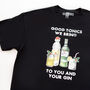 'Good Tonics We Bring' Mens Gin Christmas T Shirt, thumbnail 2 of 5