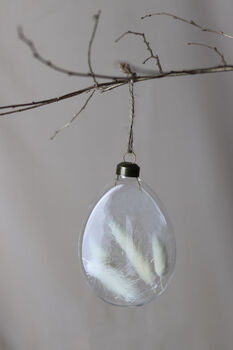Dried Flower Glass Christmas Tree Baubles, 3 of 6