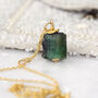 Rough Emerald Pendant Necklace, thumbnail 2 of 11