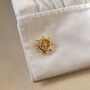 Ship Wheel Gold Cufflinks Gift For Men 316 L Stainless Steel Nautical Accessory, thumbnail 4 of 5