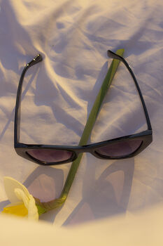 Black Triangular Cut Block Sunglasses, 5 of 5