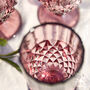 Diamond Embossed Amethyst Wine Glass, thumbnail 3 of 4