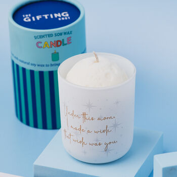 I Love You To The Moon – Personalised Candle With Moon Topper, 5 of 5