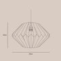 Pinstripe Pattern Origami Diamond Lampshade, thumbnail 5 of 5