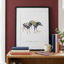Custom Watercolour Illustrated Pet Print, thumbnail 1 of 7